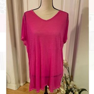 Bright Fuchsia INC Short Sleeve Tee Ladies XL